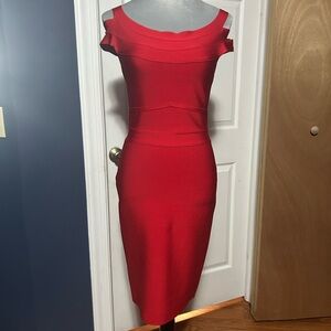 Red Off-Shoulder Dress